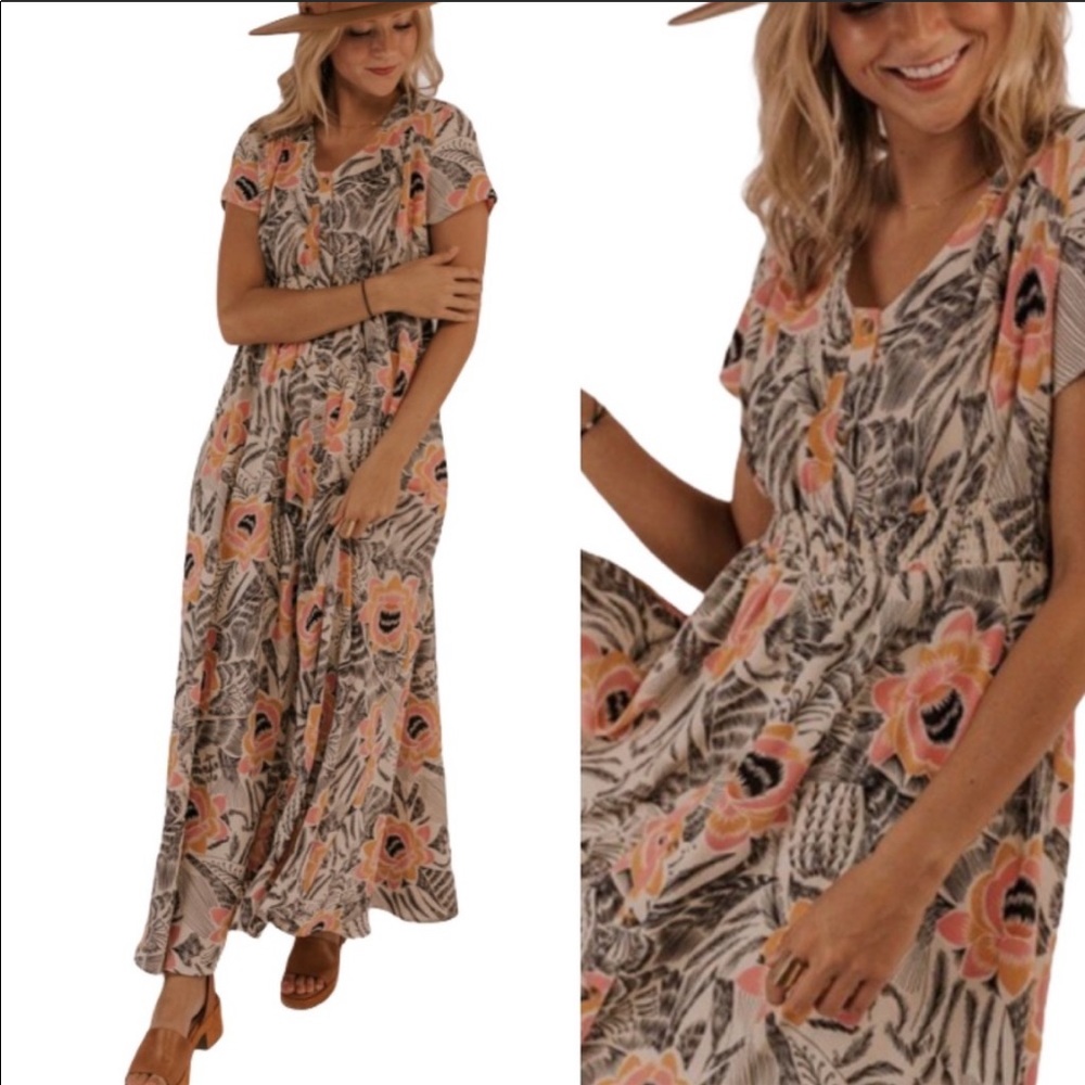 Floral Printed Maxi Dress M (Corinth Style)